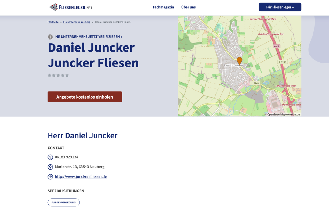 Fliesenleger Daniel Junker